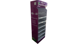 Kartonnen display met LED licht 1